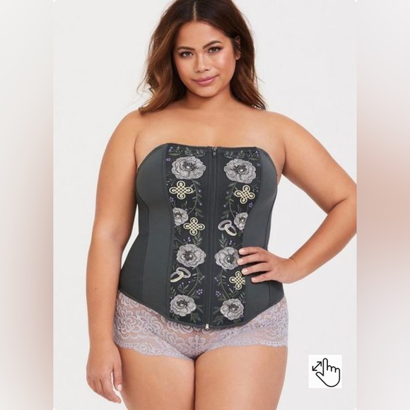 torrid Tops - Outlander x Torrid VERY RARE Embroidered Wedding Ring Floral Bustier Corset 2019